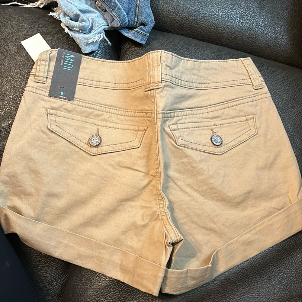 Aero tan shorts.